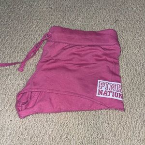 PINK pink shorts worn once size MEDIUM